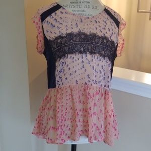 Maeve cap sleeve blouse